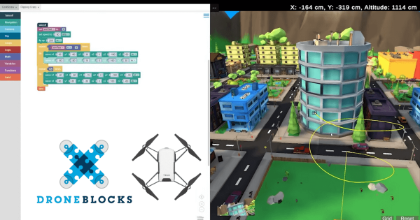 The New DroneBlocks Simulator and DroneBlocks Code